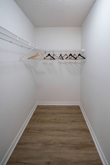 Walk in closet  at Northlake Apartments, Jacksonville, Florida